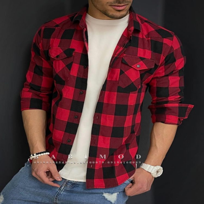 پیراهن مردانه ساده قینج و مینج